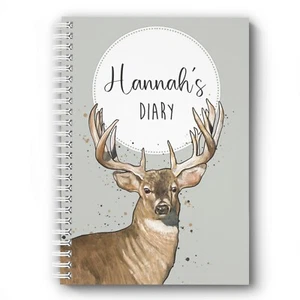 Personalised Diary Deer Stag Week to View Any Month/Year Start 2025 26 27 A5/A4 - Picture 1 of 7