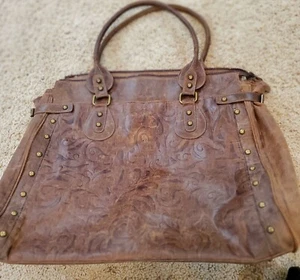 Brown Transetter Overnight Bag 2 Side Pockets, 2 Handles, Zipper Closure Large - Picture 1 of 9