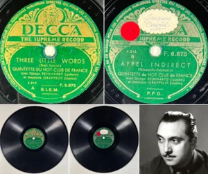 Django Reinhardt : Three little words / Appel indirect 78 tours DECCA F. 6.875 - Picture 1 of 6