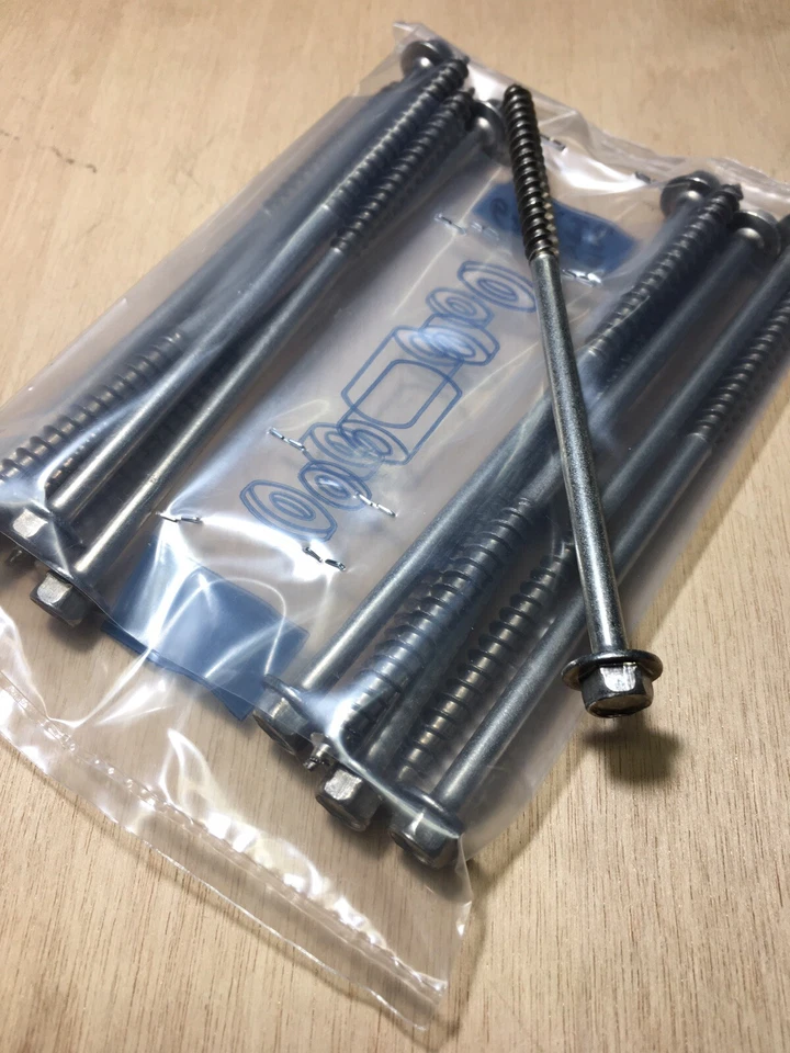 VITE ACCIAIO INOX 6x119 PER LEGNO PLASTICA TESTA ESAGONALE FLANGIATO 12PZ. - Immagine 1 di 1