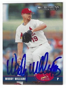 WOODY WILLIAMS ST LOUIS CARDINALS SIGNED BASEBALL CARD ASTROS PADRES BLUE JAYS - Picture 1 of 1