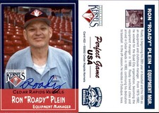 Ron Plein Signed 2002 Perfect Game Cedar Rapids Kernels #22 Card Auto