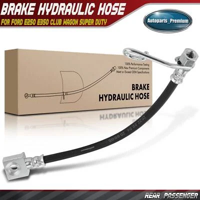 1x New Rear Right Brake Hydraulic Hose for Ford E250 E350 Club Wagon Super Duty - Image 1 of 4