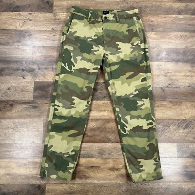 J Crew Pants Womens 8 Green Woodland Camo Regular Fit Straight Army Camouflage - Image 1 of 4