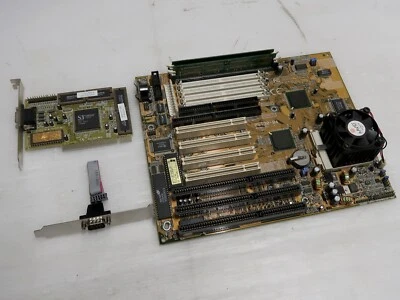 Tekram P5T30-B4, i430TX + AMD K6-2, 366MHz + SDRAM 128MB + S3Trio 2MB, WORKING - Image 1 of 4