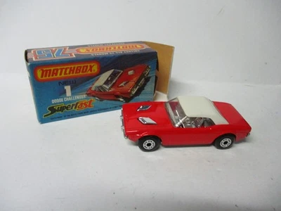 Matchbox Lesney Superfast SF1 Dodge Challenger - красный, 5 АРОЧНЫХ колес, в коробке - Изображение 1 из 2