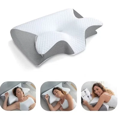 New Memory Foam Pillow Cervical Orthopedic Ergonomic Contour Neck Pain Relief - Image 1 of 4
