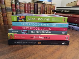 LOT 6 - Juicing Smoothie Recipe Books - Bible Moon Juice Superfood Blender Girl - Picture 1 of 23