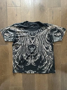 Camiseta Warrior International Gris Gráfico Grunge Envejecido Para Hombre XL - Imagen 1 de 7