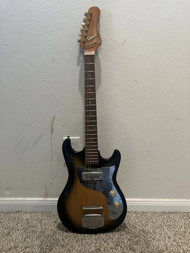 20 世纪 60 年代 Teisco Decca 金箔复古吉他 DMI199 短音阶 — 第 1/4 张图片