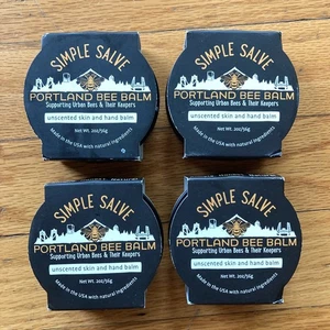 4x Bálsamo de abeja Portland simple ungüento hecho a mano sin perfume piel y bálsamo de manos 2 oz por - Imagen 1 de 2