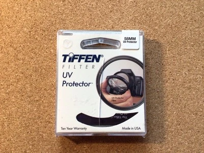 OPEN BOX Tiffen 58UVP Slim 58mm UV Protection Filter Camera Clear Optical Glass - Image 1 of 3
