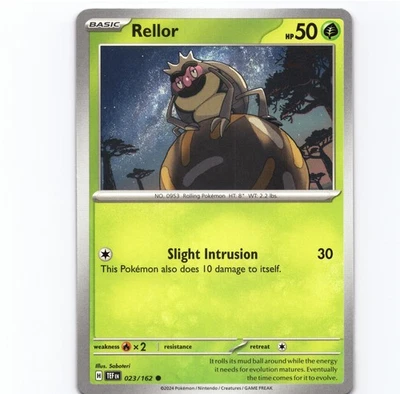 Rellor Common SV05: Temporal Forces 023/162 NM Pokemon - Image 1 of 2