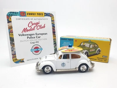 CORGI MODEL CLUB RELEASE 492. VW POLICE CAR "POLITIE". UNOPENED BOX+ COA - Image 1 of 4