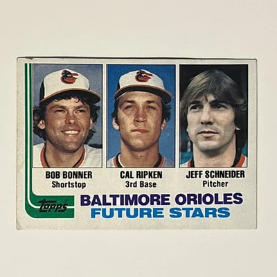 1982 Topps Traded #21 Cal Ripken Jr. RC / Bob Bonner / Jeff Schneider - Image 1 of 4