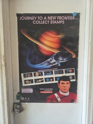 Póster promocional de estampillas de Star Trek Usps 1991 Foto 1 de 4