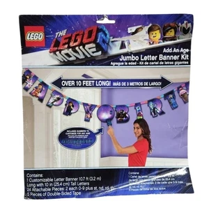 Lego Party Zubehör lila und blau Deko The Lego Movie Geburtstag Banner - Bild 1 von 2
