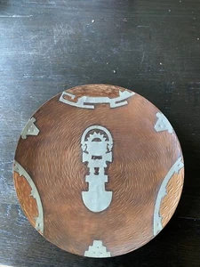 Copper Etched Peruvian Plate Vintage - Picture 1 of 3