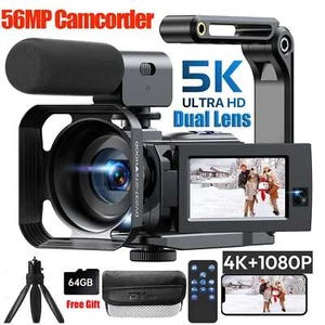 Videokamera 5K Camcorder 56MP Dual-Kamera WiFi IR Nachtsicht Recorder 16XZoom DE - Bild 1 von 10