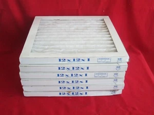 6 Pack Of 12x12x1 Pleated Air Filters, AC / Furnace Air Filter (New No Box) - Picture 1 of 7