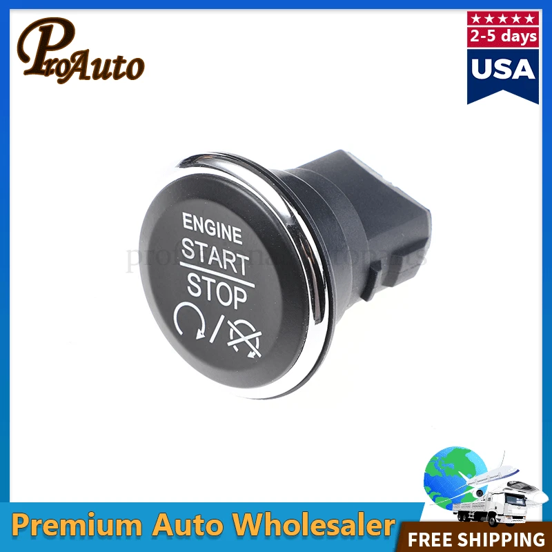 Interruptor de botão de parada de partida do motor compatível com 08-14 Dodge Challenger 1FU931X9AC - Imagem 1 de 4