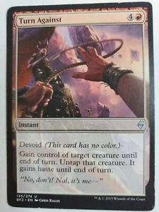 MTG Magic The Gathering Card Turn Against Instant Red Battle for Zendikar 2015 - Picture 1 of 2