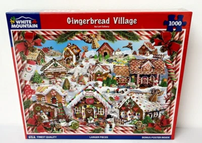 White Mountain Gingerbread Village 1000 Pc Jigsaw Puzzle - Christmas Theme New! - Image 1 of 4