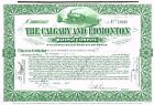 CANADA CALGARY AND EDMONTON RAILWAY certificat d'actions/obligation