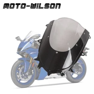 2017+ For Yamaha YZF R6 Carbon Fiber Windscreen Windshield Deflector Protector - Picture 1 of 11