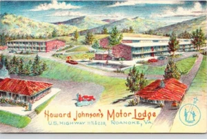 POSTAL ROADSIDE AMERICA ROANOKE, VIRGINIA Howard Johnson's Motor Lodge - Imagen 1 de 2