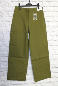Uniqlo Women Cotton Baker Pants Olive Size 12 NWT - Picture 1 of 13