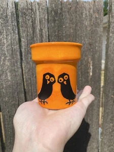 Mid Century German Ceramic Vase with Owl Design from Wächtersbach Halloween MCM - Picture 1 of 20