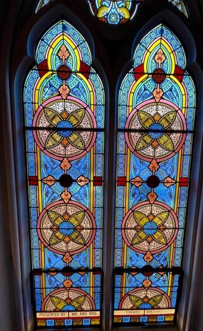 BEAUTIFUL VICTORIAN - GOTHIC STAINED GLASS WINDOWS FROM A CLOSED CHURCH -HCM9,10 Cover