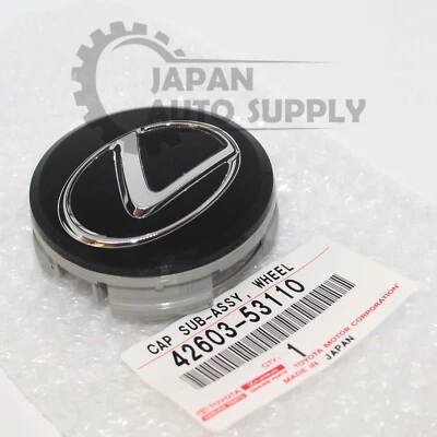 OEM GENUINE LEXUS ES GS IS RX RC SPORT BLACK WHEEL CENTER HUB CAP 42603-53110 - Image 1 of 4