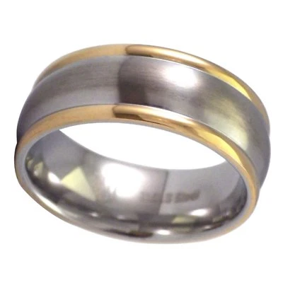 Brushed Casual Ring Mens Womens 8mm Stainless Steel Wedding Band Size 5-15 - Image 1 of 4