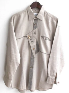 Herren Trachten Hemd beige Gr. 40 v. Imperial - Picture 1 of 2