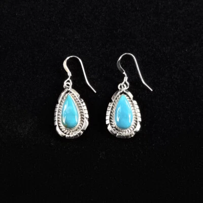 Indianerschmuck Türkis Ohrringe Westernschmuck Navajo Tribe Artist A.Begay USA - Bild 1 von 4