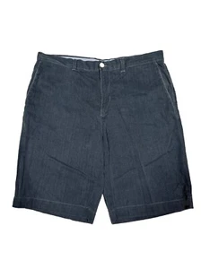 Tommy Bahama Silk Blend Shorts Mens 35 Blue Flat Front - Picture 1 of 11