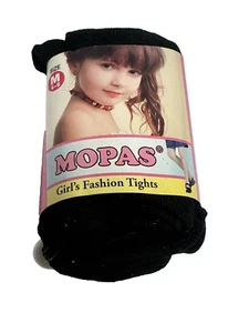 mopas girls black fashion tights size medium 4 6 - Picture 1 of 3