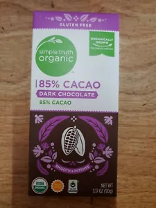 Simple Truth Bio 85 % Kakao dunkle Schokolade 3,17 Unzen Great 4 Kochen Exp 11/22 - Bild 1 von 3