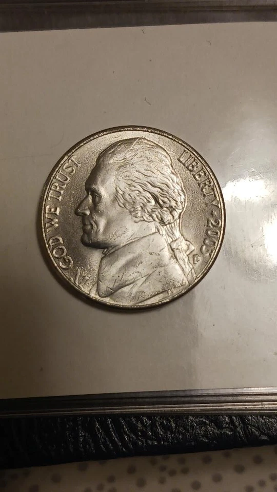 2003 P REAL MINT ERROR NICKEL 5 CENTS DOUBLE LETTERING BOTH SIDES - Image 1 of 4