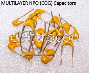 10 Pezzi 330pf 50V 5% Condensatori Ceramici multistrato dielettrico NPO(COG) - Imagen 1 de 1