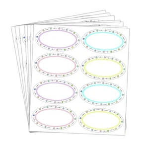 Canning Stickers Oval Food Storage Organization Labels 2.5x1.2 inch Writable ... - Picture 1 of 6