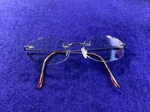 Unisex Rimless Eyeglass Frames Silver Tone 50-16-153mm (approximate) GUC - Bild 1 von 11