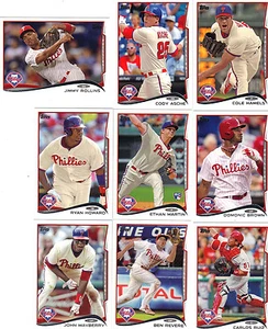2014 Topps 1 2 actualización Phillies Team Set 29 Howard Rollins Ruiz Brown Utley Lee - Imagen 1 de 3
