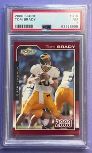 Tom Brady RC PSA 7 - 2000 SCORE #316 Near Mint Rookie Patriots Buccaneers - Picture 1 of 2
