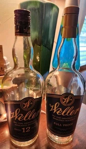 Borbone di Grano Weller 12 Anni e Full Proof 750ml Bottiglie Traccia di Bufalo Vuote - Foto 1 di 1