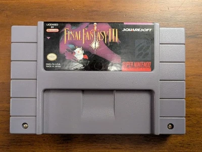 Final Fantasy 3 SNES Authentic Cartridge Tested Working/Saving - Image 1 of 4