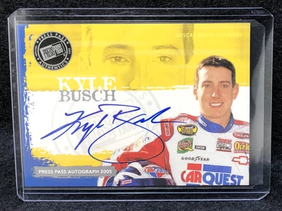 Kyle Busch Rookie 2005 Press Pass Racing Authentic Autograph - Image 1 of 2