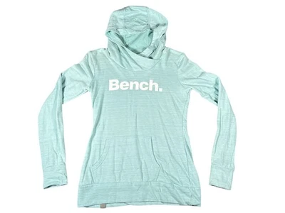 Bench Hoodie Womens L Aqua Blue Lightweight Pullover Long Sleeve Logo Athleisure - Image 1 of 4